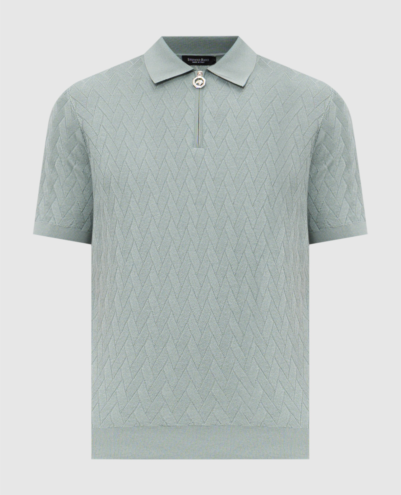 Зеленое поло с шелком