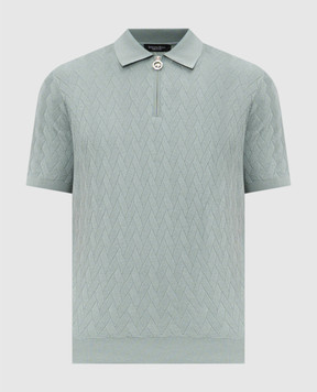 Stefano Ricci Зелене поло з шовком K818106P31F26172