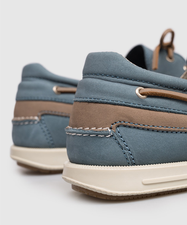 Florentino Блакитні топсайдери з нубуку 126296610106 зображення 5