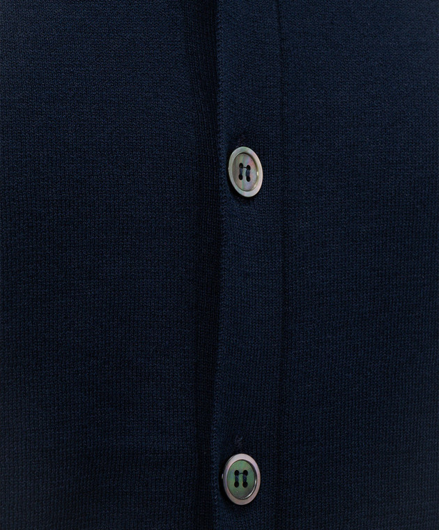 Pini Parma Синій кардиган з бавовни CARDBL зображення 5