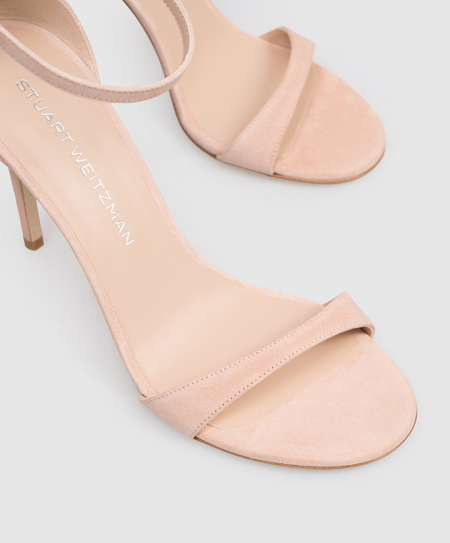 Stuart Weitzman Бежеві замшеві босоніжки NUDIST SJ993 зображення 4