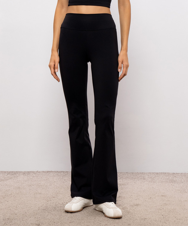 Sporty & Rich Черные леггинсы клеш PA05388315BA01 изображение 3