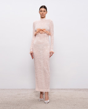 Alessandra Rich Рожева сукня максі з мережива FABX4264P1551