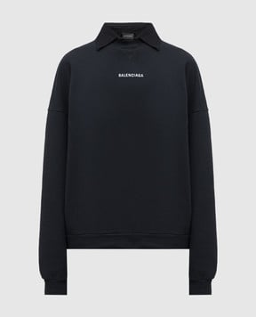 Balenciaga Черный свитшот с логотипом 850363TTVJ2