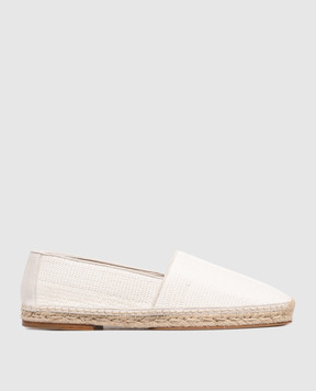 Brunello Cucinelli Эспадрильи из рафии цвета айвори MPUSHJQ726
