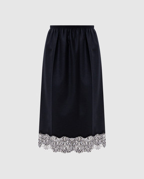 Carven Черная юбка с шерстью и шелком 6262K21045