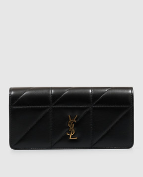 Saint Laurent Черный кожаный кошелек JAMIE 863360AAG7X