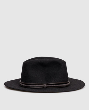 Brunello Cucinelli Черная шляпа из войлока кролика MCAP90032