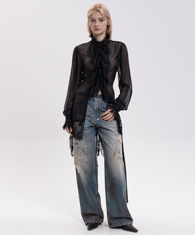 Ann Demeulemeester Синие джинсы Jakoba с винтажным эффектом B0014543FA787 изображение 2