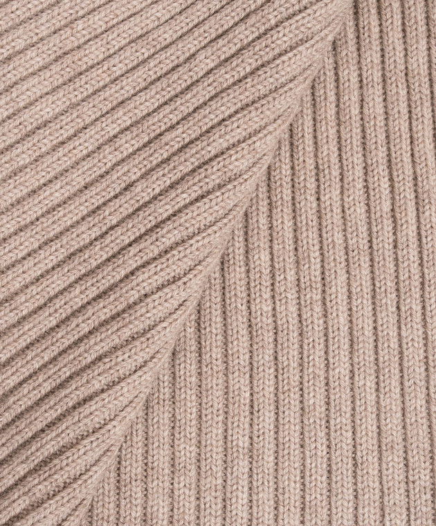 Cashmere&Whiskey Бежевый шарф из шерсти мериноса 140 изображение 3