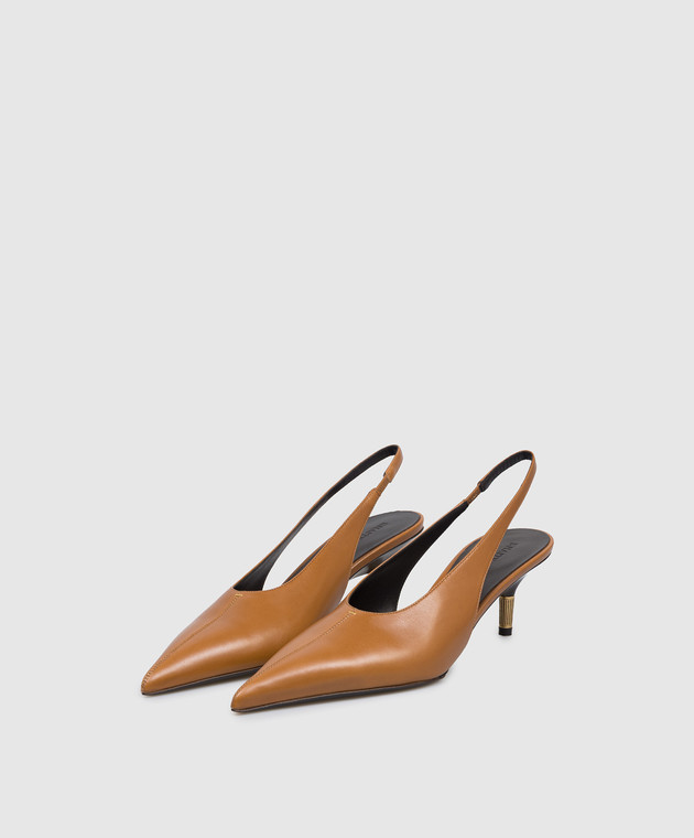 Khaite Коричневые кожаные слингбеки Bella F20491027 изображение 2