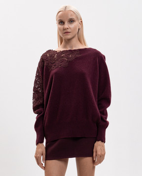 Ermanno Scervino Бордовий светр з кашеміру D495M331APPYU