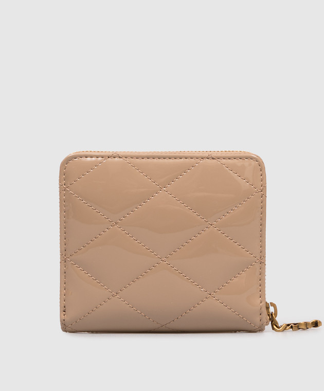 Saint Laurent Бежевое кожаное лакированное портмоне 862522AAGGC изображение 2