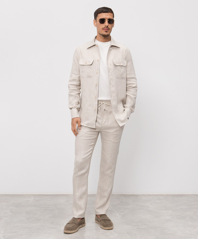 Doriani Cashmere Футболка кольору айворі 863J59 зображення 2