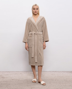 Symbol Home Бежевий махровий халат з капюшоном BAMBOOSPONGEBATHROBE