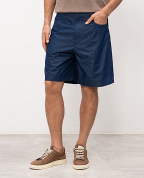 Givenchy Сині шорти з принтом логотипа BM51PE517D