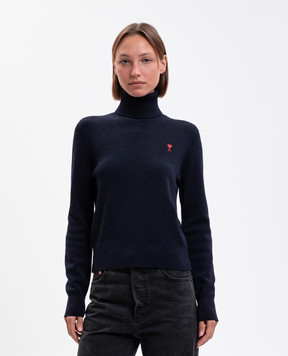 Ami Paris Синий гольф из шерсти мериноса FKS827001