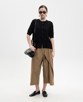 Y`S Yamamoto Чорний кардиган з короткими рукавами YQK63045