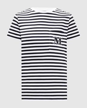 Max Mara Біла футболка OBOLI в смужку MXMOBOLI