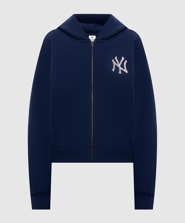 Sporty & Rich Синяя утепленная спортивная куртка Yankees ST094818635BL107