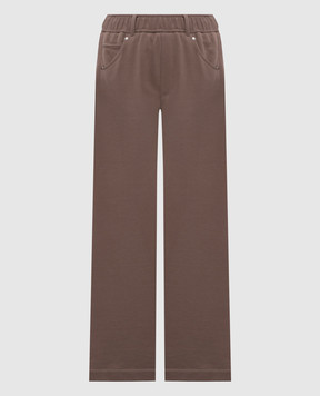 Brunello Cucinelli Коричневые спортивные штаны MN05NHF499