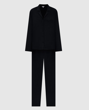 Dore & Rose Чорна піжама з нашивкою логотипа TENCELPJSET