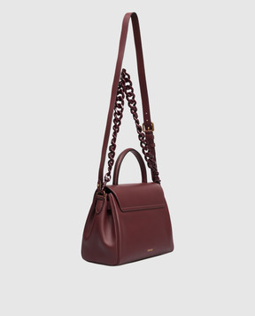 Versace Бордовая кожаная сумка La Medusa DBFI0391A15997