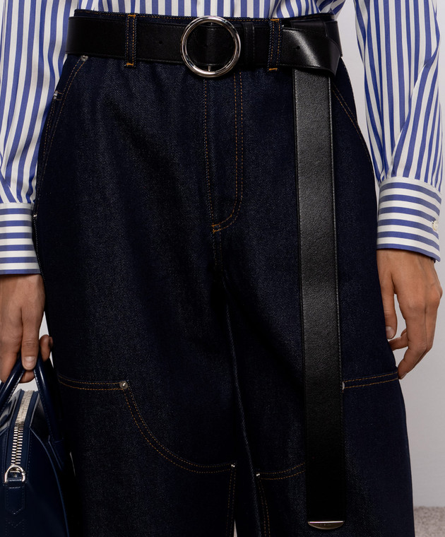 Givenchy Чорний шкіряний пояс з гравіюванням логотипа BB40B2B2AD зображення 2