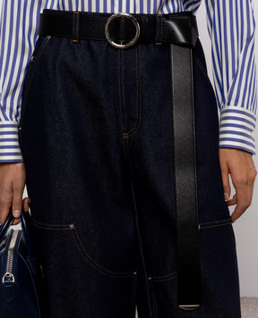 Givenchy Черный кожаный пояс с гравировкой логотипа BB40B2B2AD