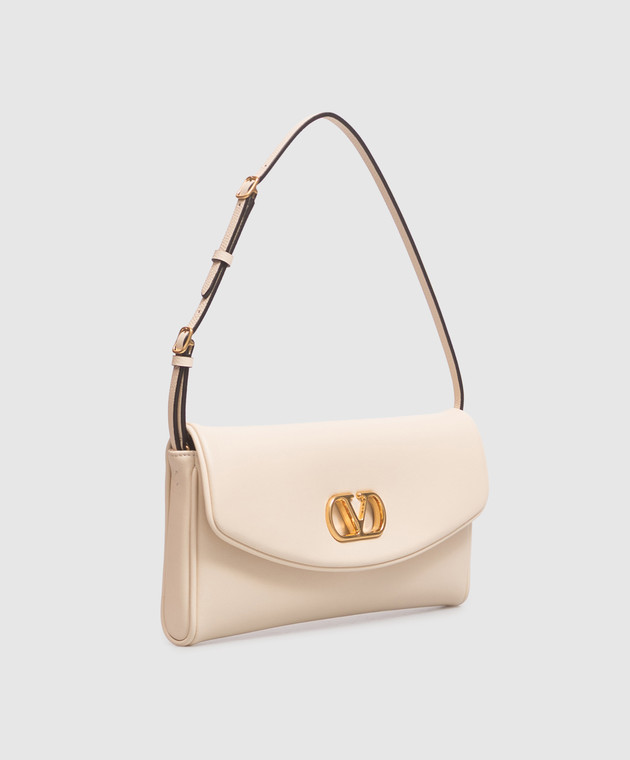 Valentino Шкіряна сумка кольору айворі Devain 9W2B0T31ABM зображення 4