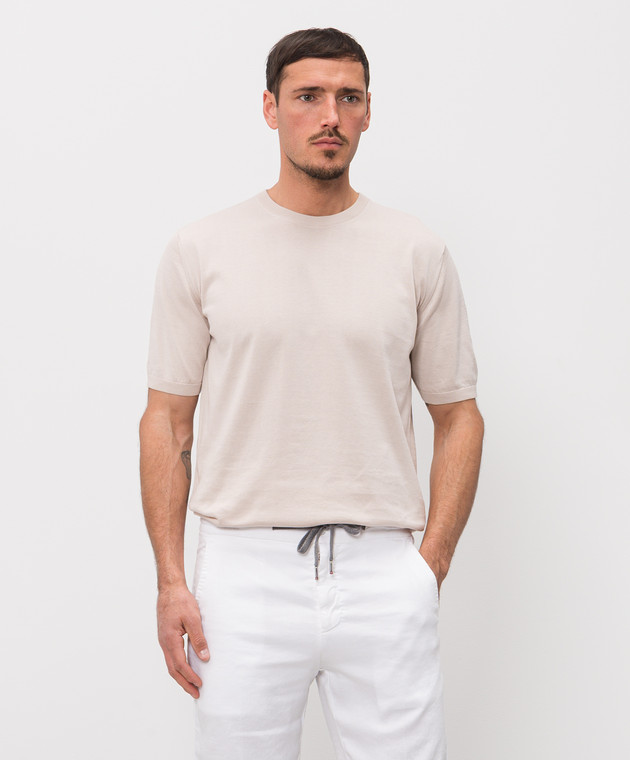 MooRER Бежевая футболка JUDE JUDESI5 изображение 3