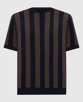 Fendi Футболка з шовком в смужку FZY443AY3U