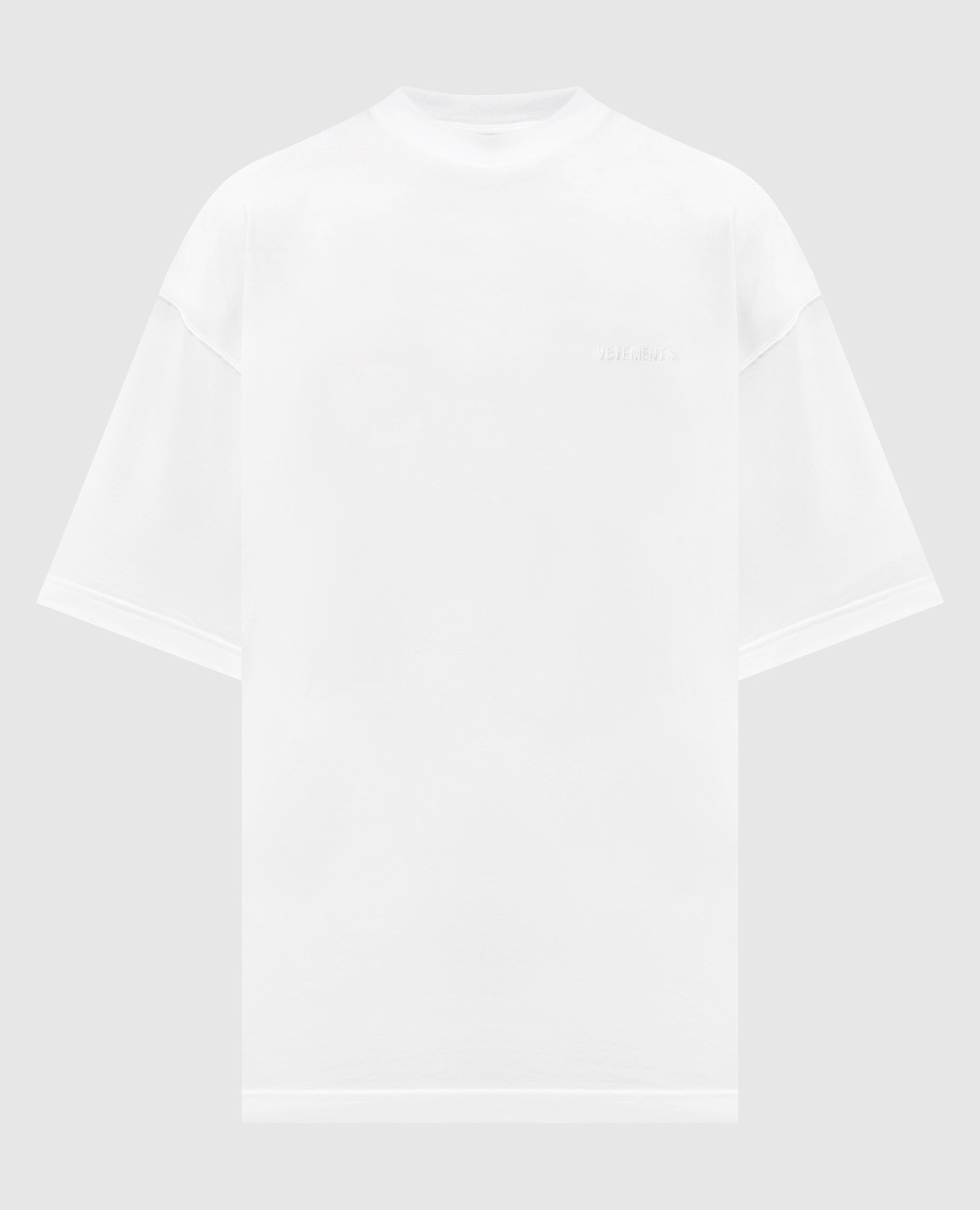 

Белая футболка с вышивкой логотипа, Белый, Футболки