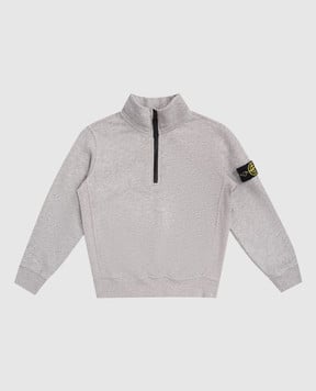 Stone Island Дитячий сірий світшот з патчем логотипа K2S166100012S0M201012