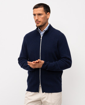 Brunello Cucinelli Синий кардиган из кашемира M22202506