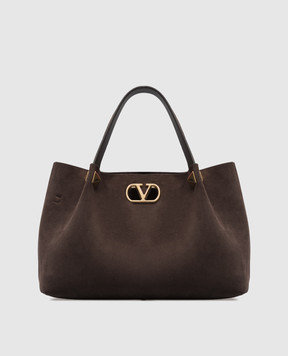 Valentino Коричнева замшева сумка-тоут 9W2B0T83AHA