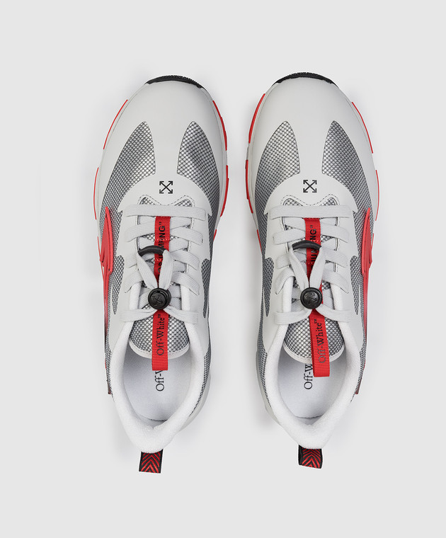 Off-White Детские серые кроссовки For Jumping OBIA013S26FAB001 изображение 4