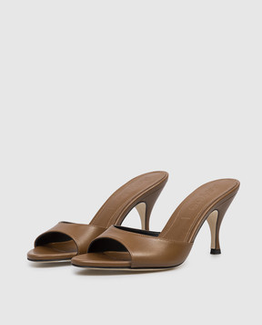 Aeyde Коричневі шкіряні мюлі Samia HS0693001222126