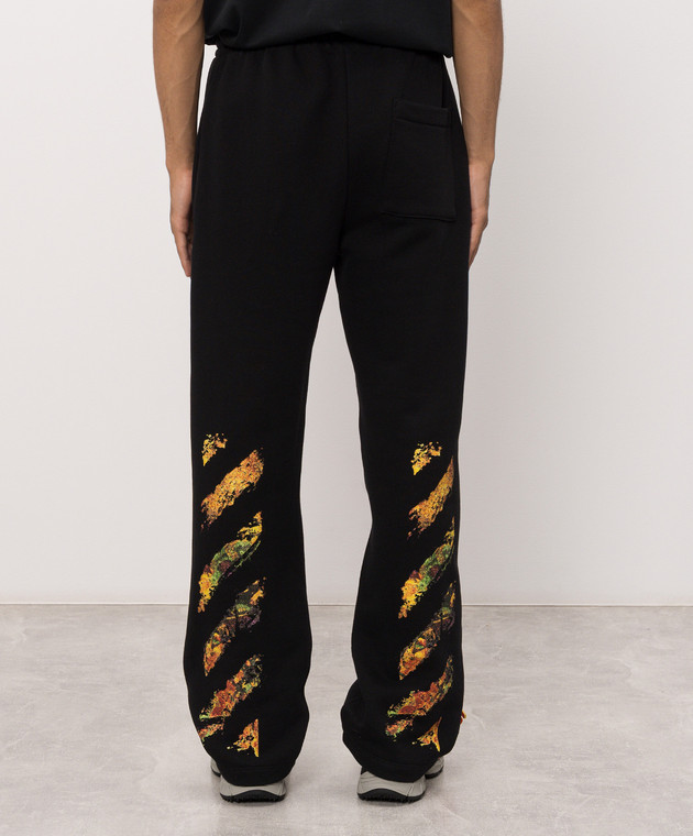 Off-White Черные спортивные брюки с принтом Spices Arrow 44MCH05AF26F005 изображение 4
