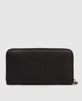 Santoni Черный кошелек с тиснением логотипа UFPPA2372FOAMML