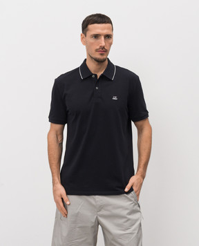 C.P. Company Синє поло з логотипом MPL722A005263W