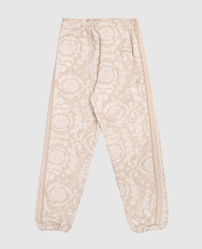Versace Дитячі бежеві джогери у візерунок 10227441A16796