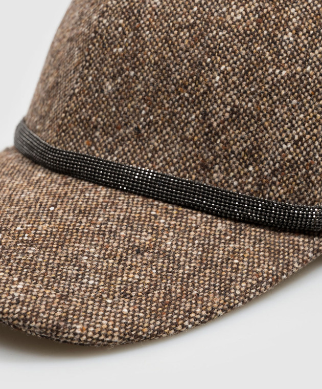 Brunello Cucinelli Коричневая кепка с шерстью MCAP90218 изображение 4