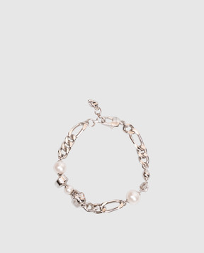 Alexander McQueen Браслет-цепочка с бусинами в виде черепа 836792J16PA