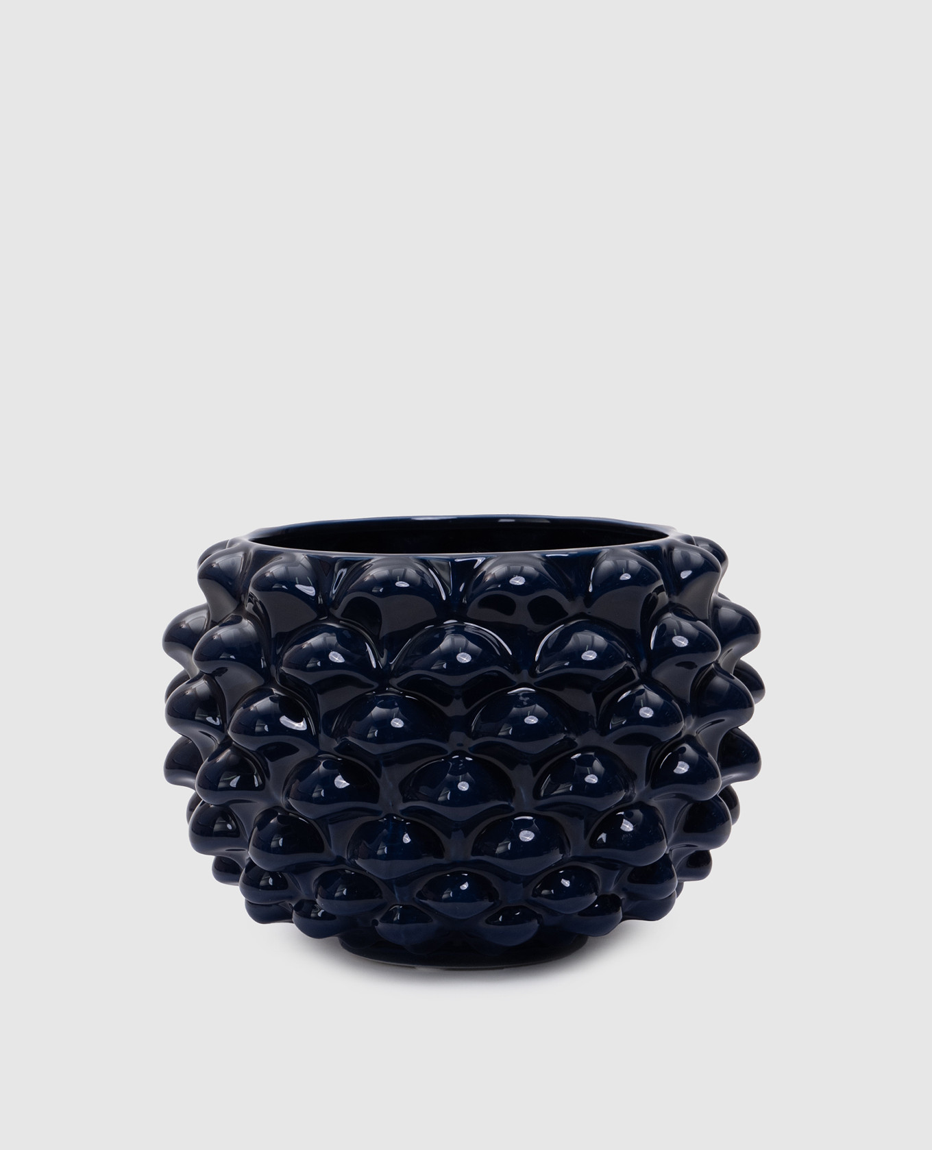 

Синее кашпо в форме шишки, Синий, Декор