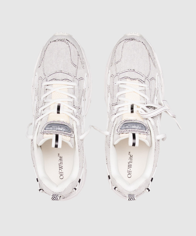 Off-White Белые кроссовки Denim Be Right Back OMIA295Z26DEN001 изображение 4