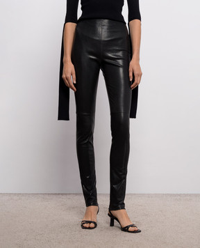 Ann Demeulemeester Чорні шкіряні легінси Florence B0010846LT084