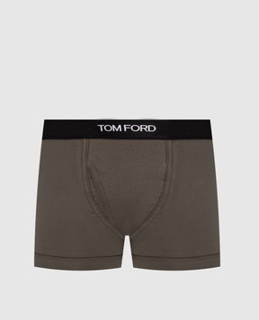 Tom Ford Труси-боксери кольору хакі з логотипом T4LC31040