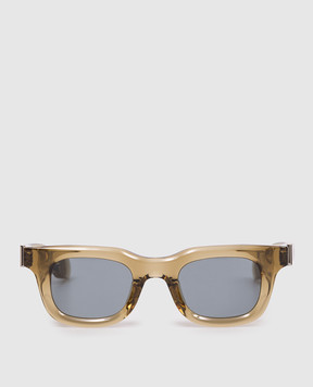 Alexander McQueen Бежевые солнцезащитные очки Skull 861677J0749