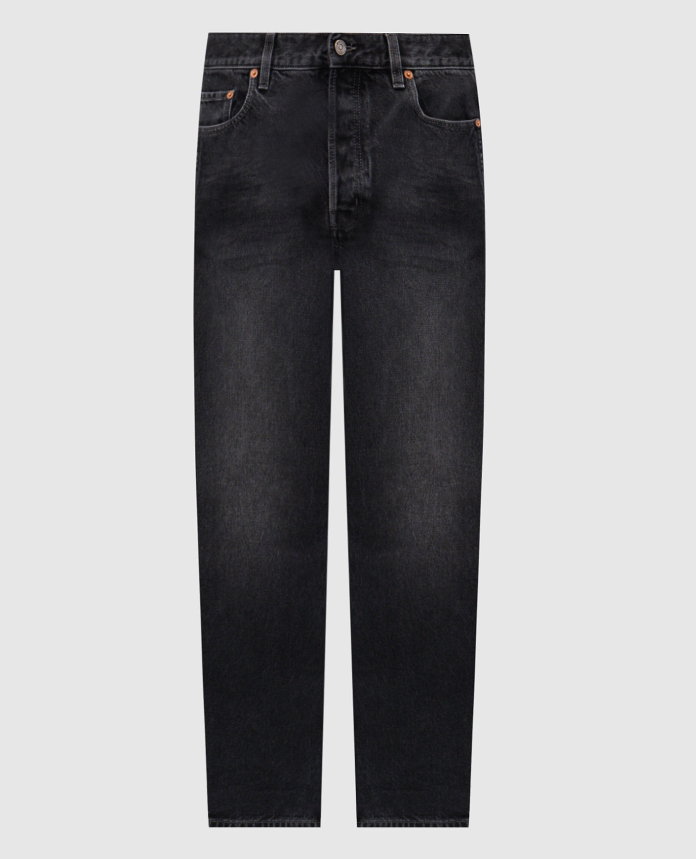 

Серые джинсы с эффектом потертости, Серый, Прямые джинсы